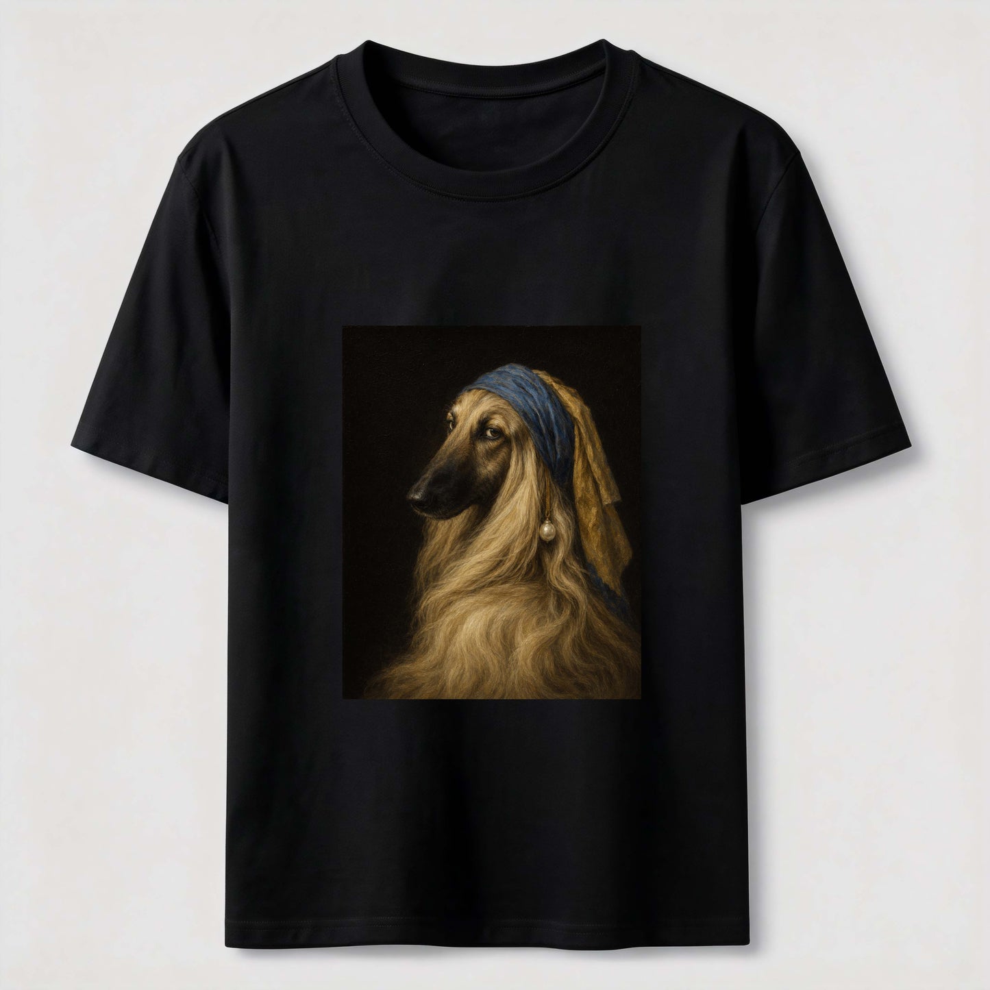 Pearl Earring Afghan Hound Tee