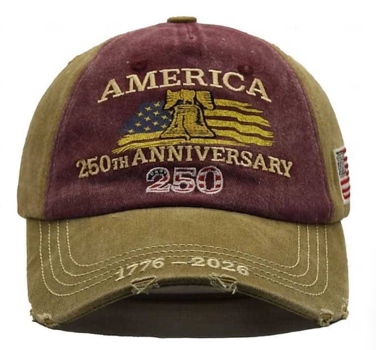 Bald 250th Anniversary 1776 2026 USA Embroidered Cap LM32 669027