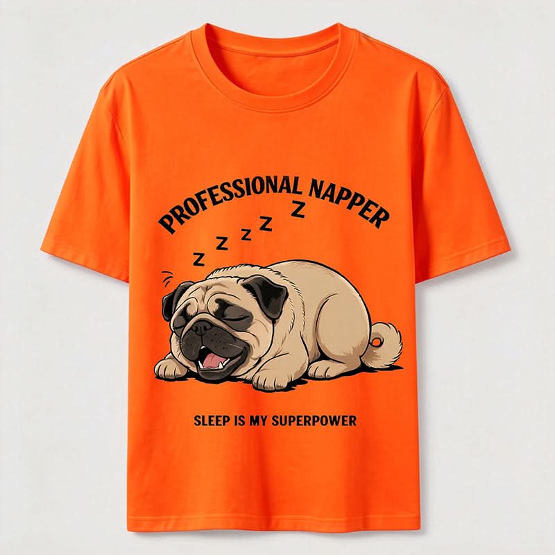 Professional Napper Funny Pug T-Shirt