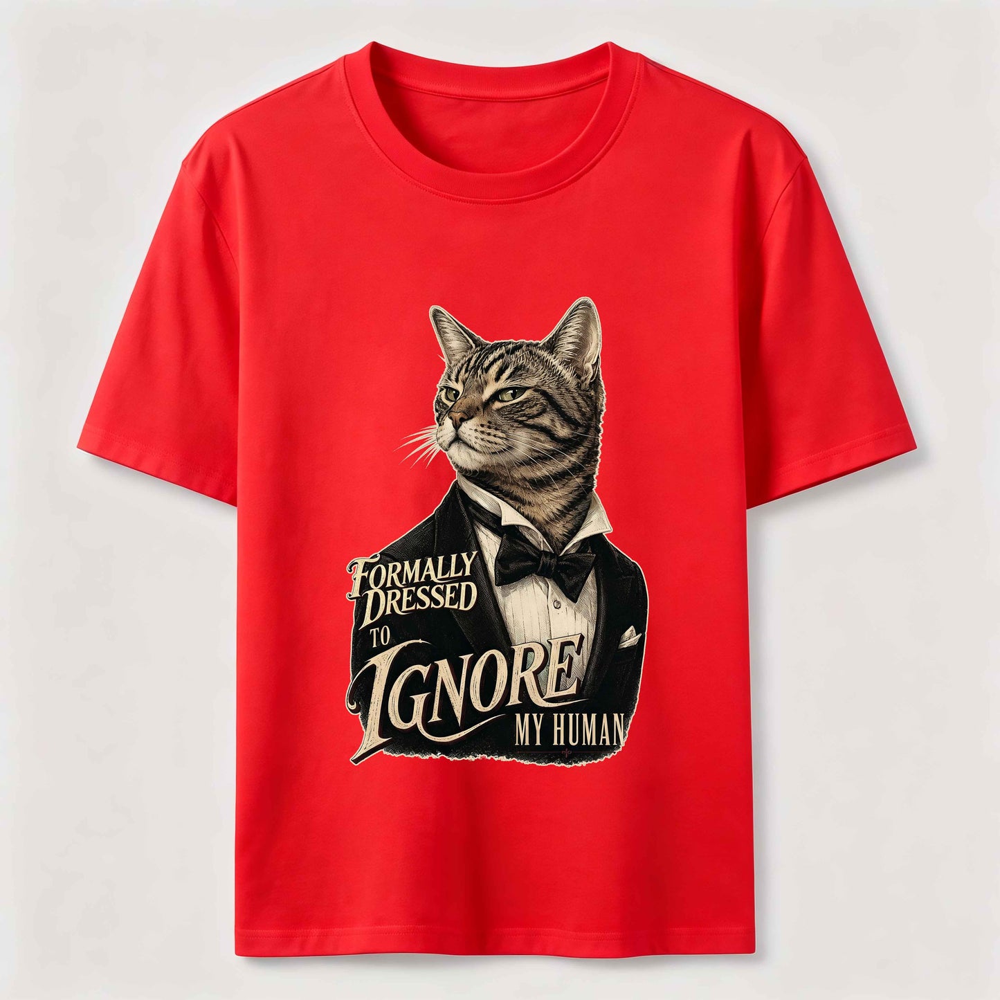Dressed To Ignore My Human Cat T-Shirt