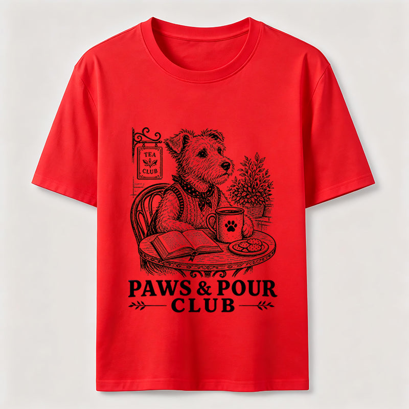 Paws And Pour Tea Dog Tee