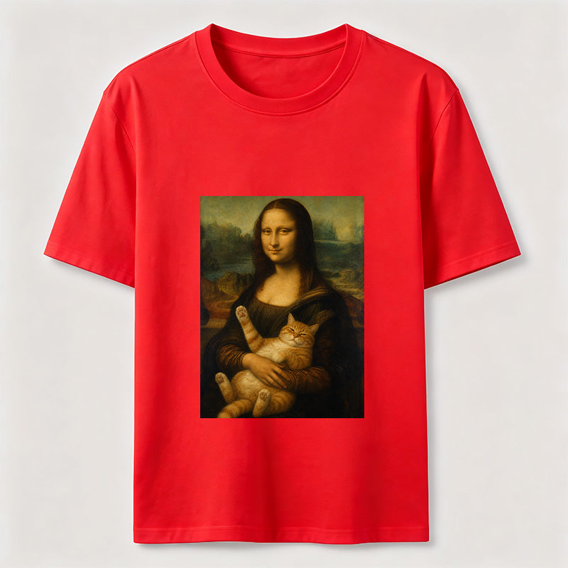 Mona Lisa Cat Lover Tee