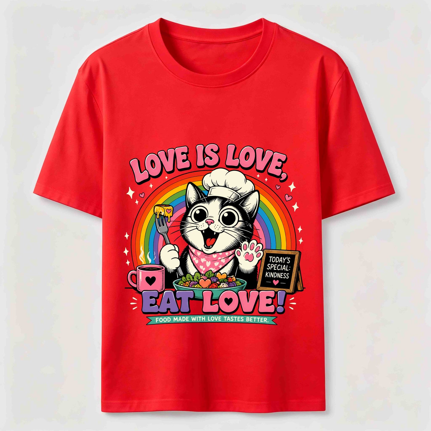 Eat Love Chef Cat Tee