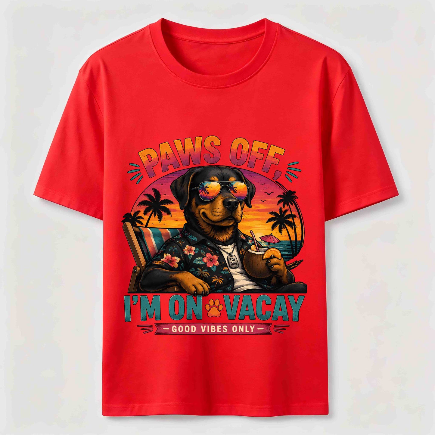 Paws Off I'm On Vacay Dog Tee
