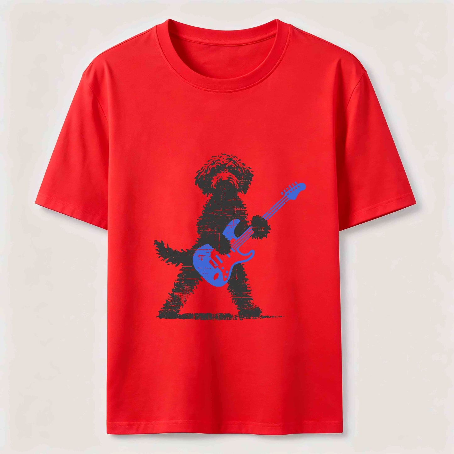 Funny Guitar Playing Puppy Graphic Tee