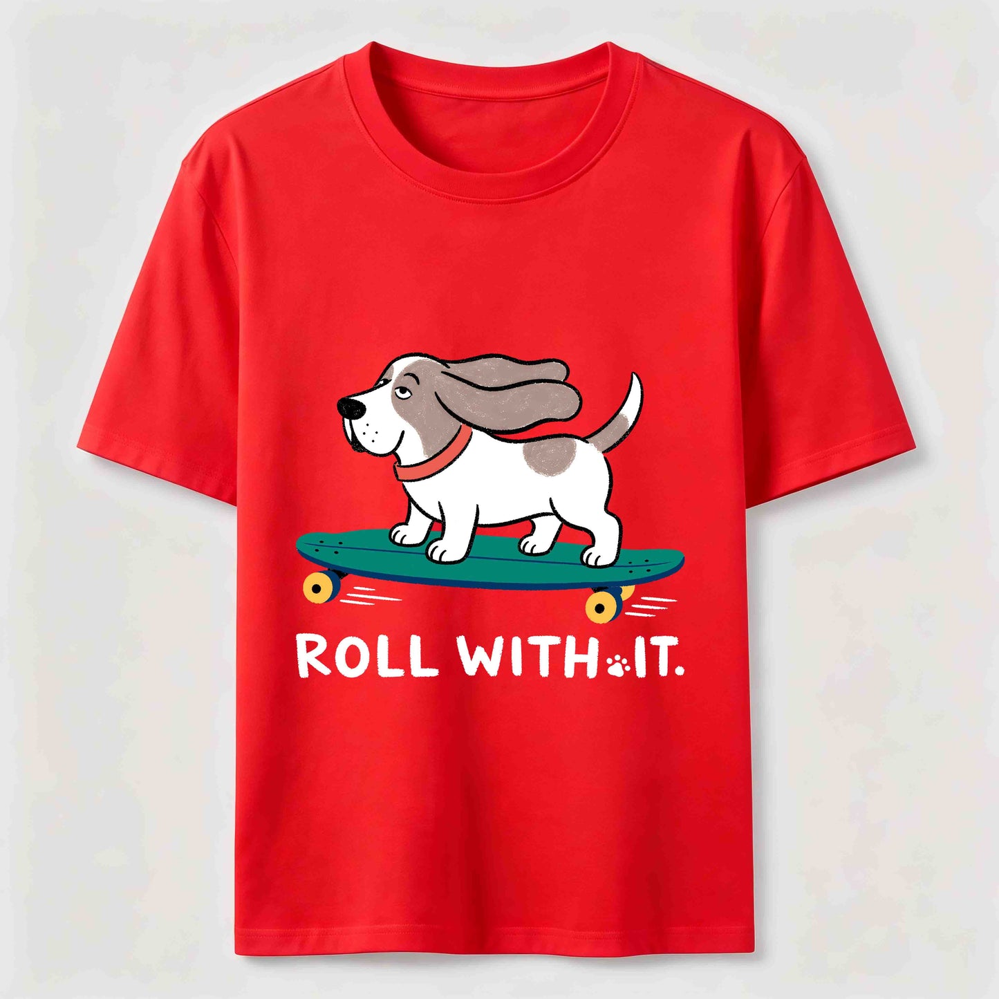 Roll With It Skate Dog Tee