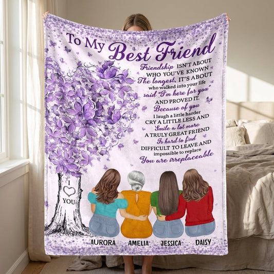 Personalized 'I'm Here For You' Best Friend Blanket - Custom Friendship Gift