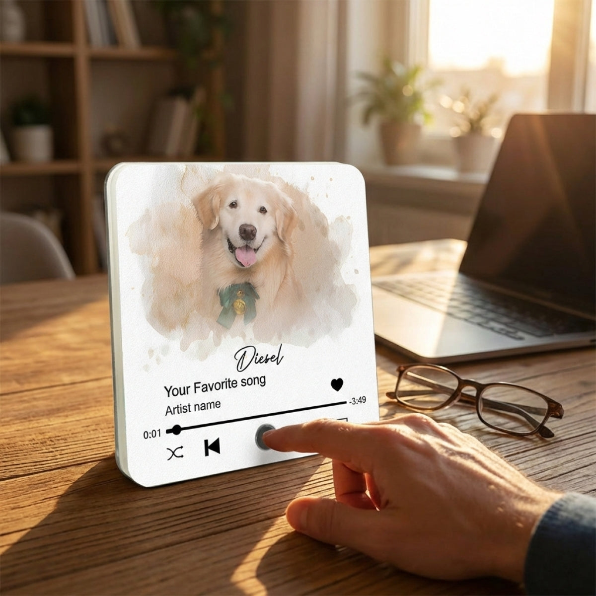 Pet From Photo - Personalized Customized Acrylic Music Magnet