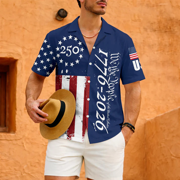 We the People 1776-2026 Stars and Stripes - USA 250th Anniversary Hawaiian Shirt