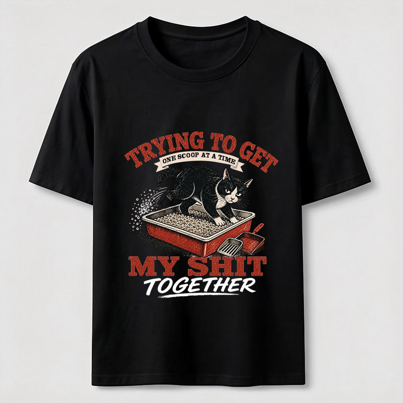 Trying To Get My Shit Together Cat Tee