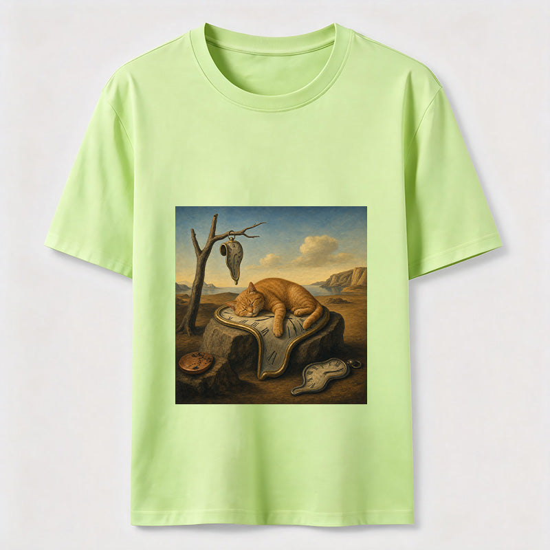 Melting Clock Cat Nap Tee