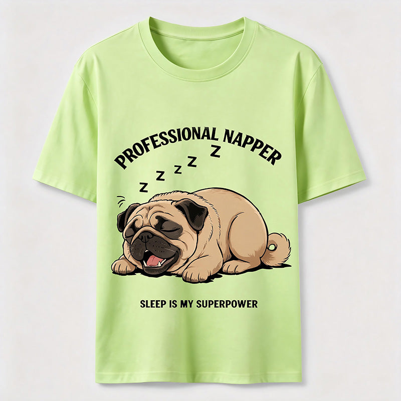 Professional Napper Funny Pug T-Shirt