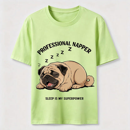 Professional Napper Funny Pug T-Shirt
