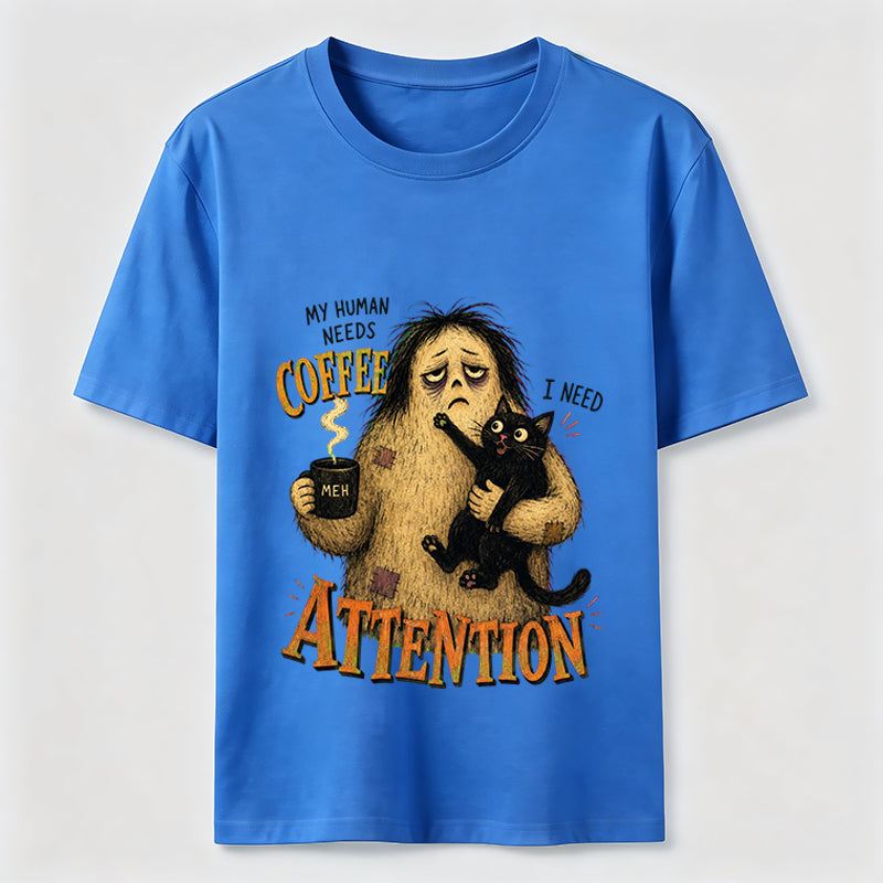 Coffee And Attention Cat T-Shirt