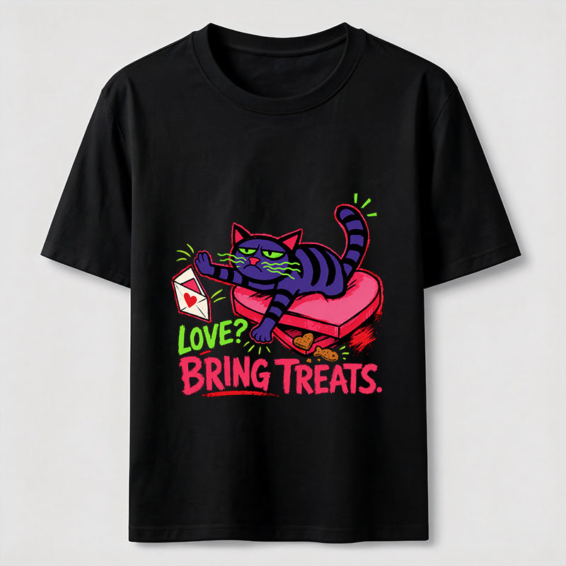 Love Means Treats Cat Tee