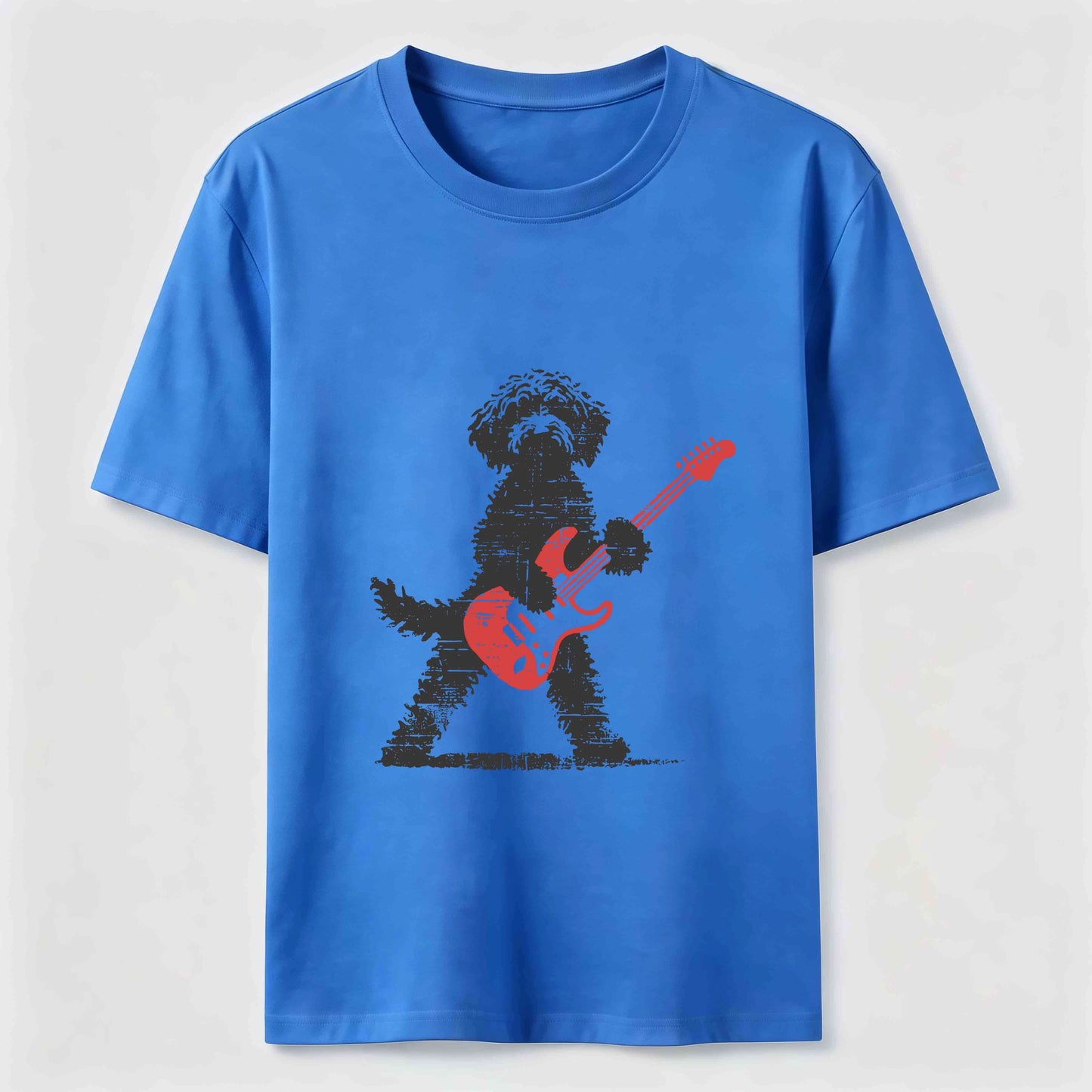 Funny Guitar Playing Puppy Graphic Tee