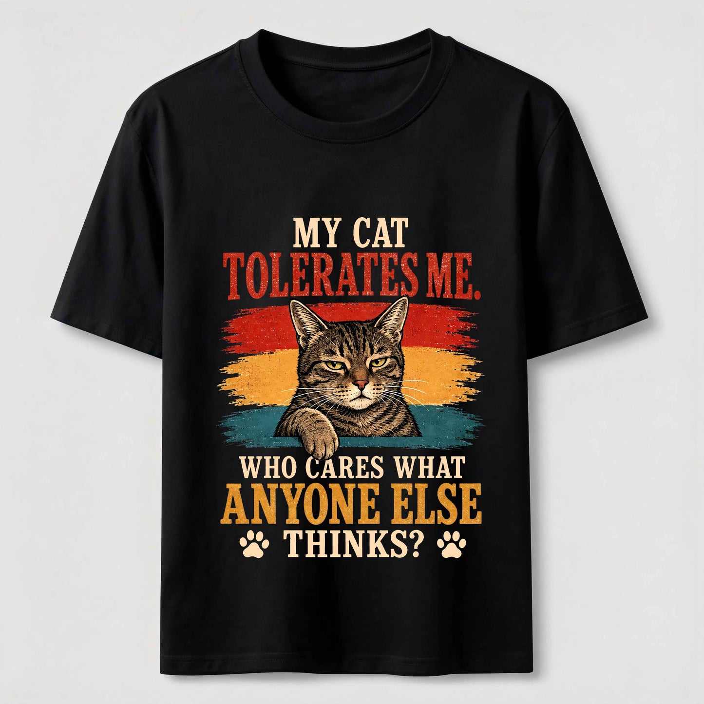 Cat Approved Human Vintage Funny Cat Owner Tee