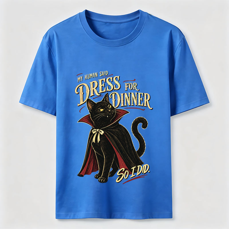 Dress For Dinner Vampire Cat T-Shirt