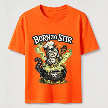 Mischievous Chef Cat Cauldron T-Shirt