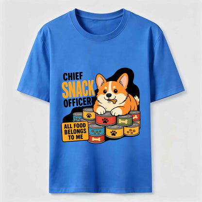 Chief Snack Officer Funny Corgi T-Shirt