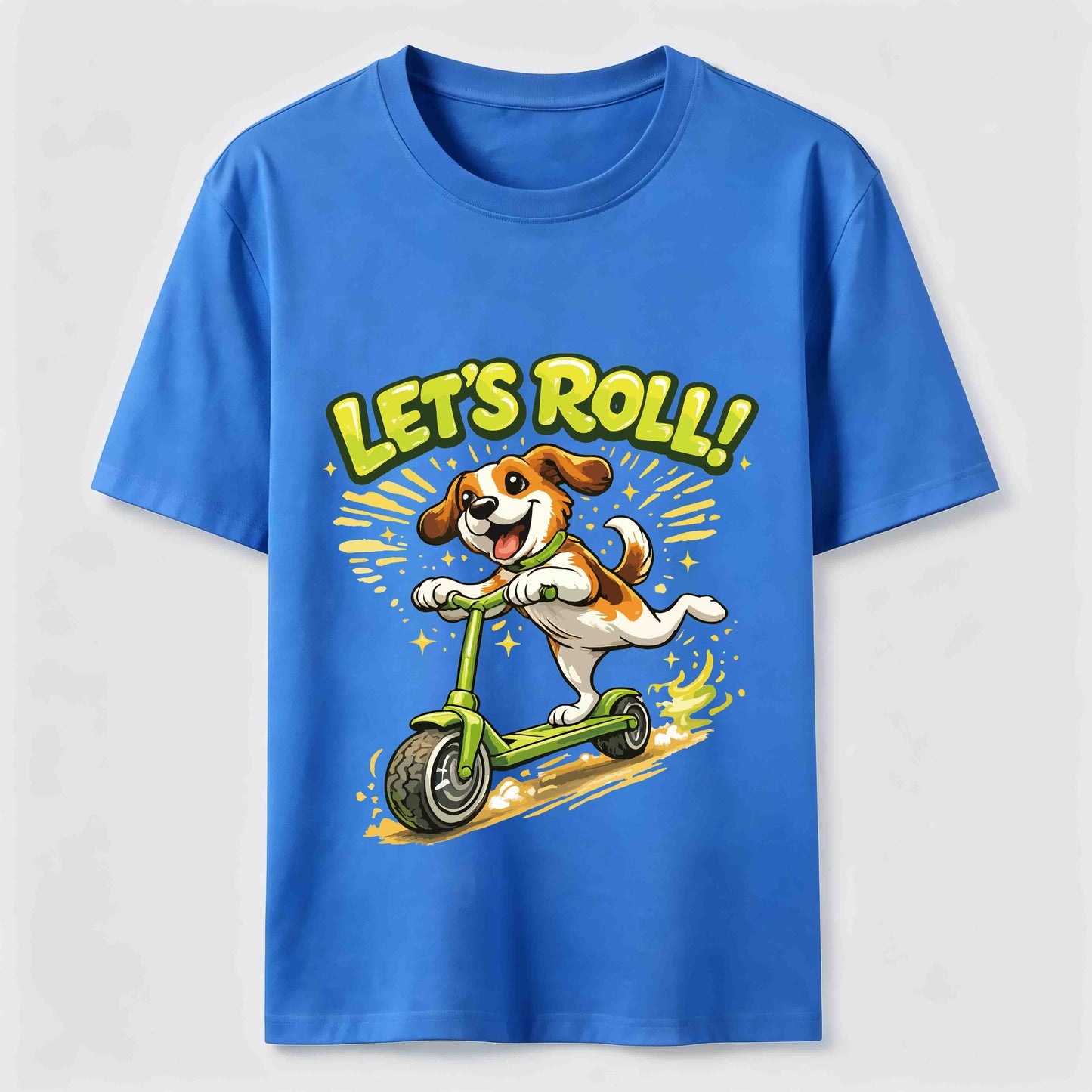 Let's Roll Scooter Dog T-Shirt