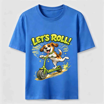 Let's Roll Scooter Dog T-Shirt
