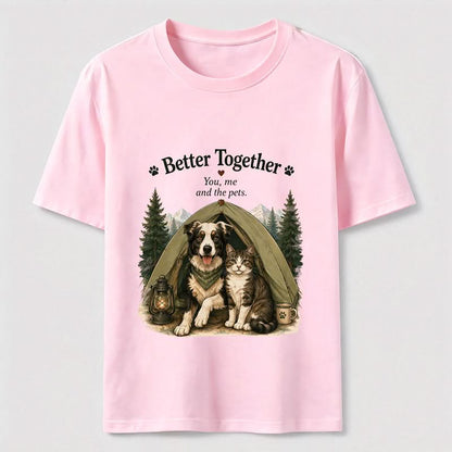 Better Together Dog & Cat Camping Graphic Tee