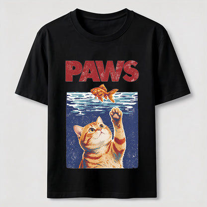 Cat And Fish Paw Reach Tee