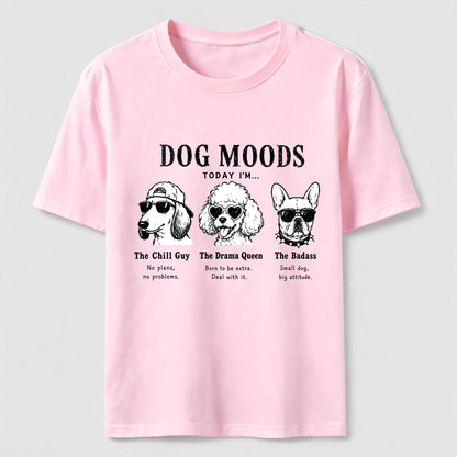 Dog Moods Funny Graphic Tee