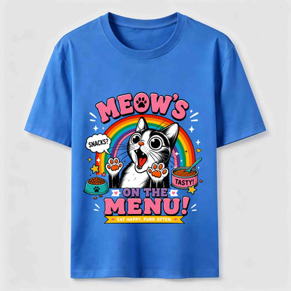 Meows On The Menu Cat Tee