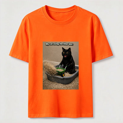 Litter Box Construction Cat T-Shirt