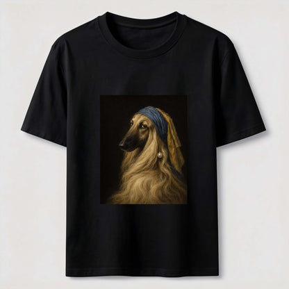 Pearl Earring Afghan Hound Tee