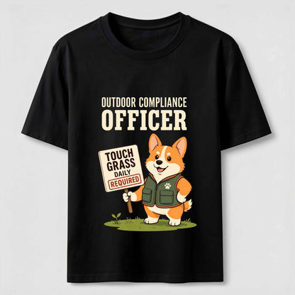 Outdoor Compliance Officer Funny Corgi T-Shirt
