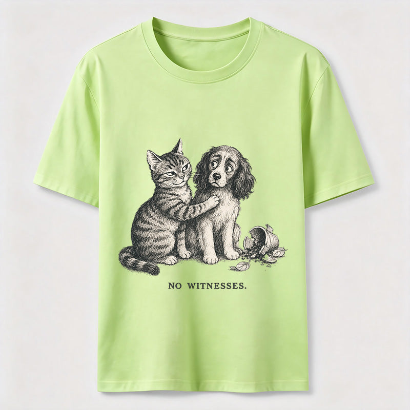 No Witnesses Cat And Dog Tee