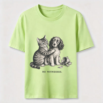 No Witnesses Cat And Dog Tee