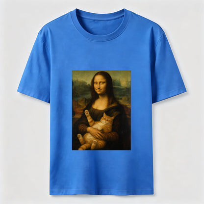 Mona Lisa Cat Lover Tee