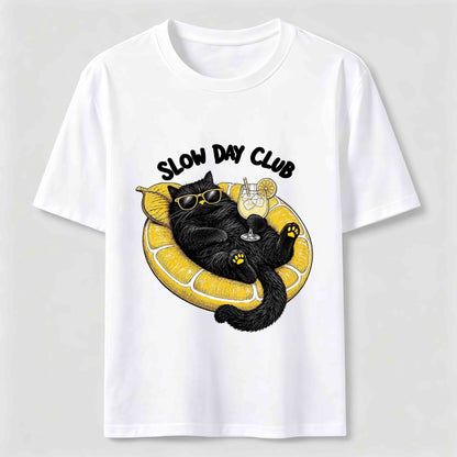 Slow Day Club Black Cat Tee