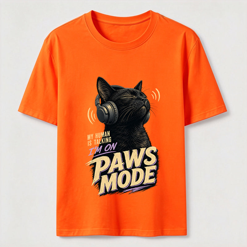 Paws Mode Headphone Cat T-Shirt