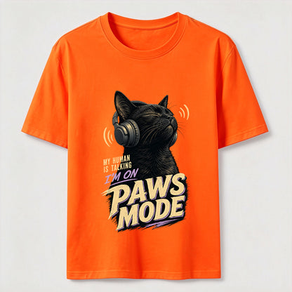 Paws Mode Headphone Cat T-Shirt