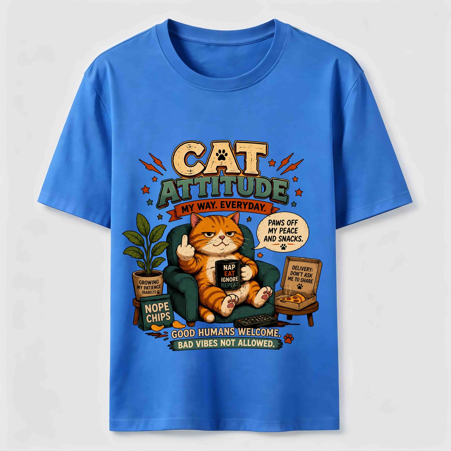 Cat Attitude Graphic Tee