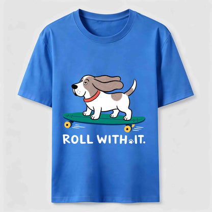 Roll With It Skate Dog Tee