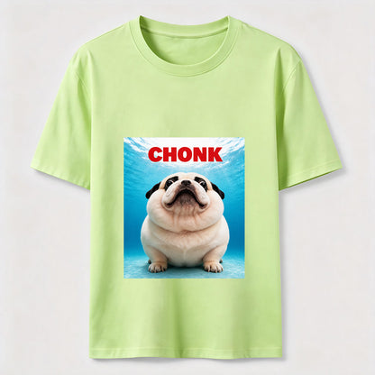 Certified Chonk Funny Pug Dog Lover Graphic T-Shirt