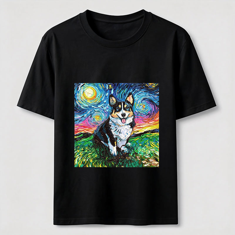 Van Gogh Inspired Corgi Starry Night