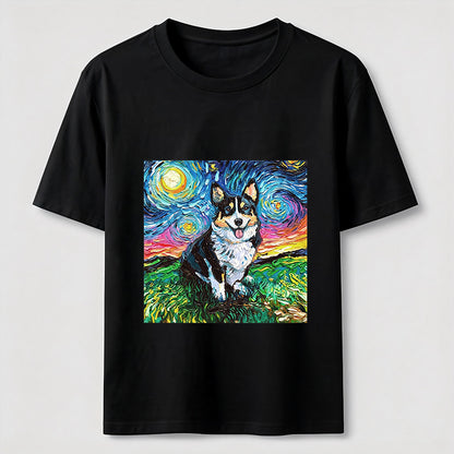 Van Gogh Inspired Corgi Starry Night