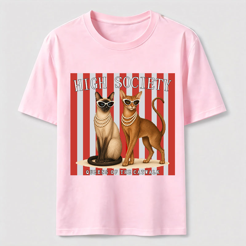 High Society Cat Chic Catwalk Graphic Tee