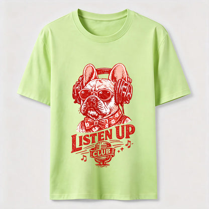 Listen Up Frenchie Music Tee