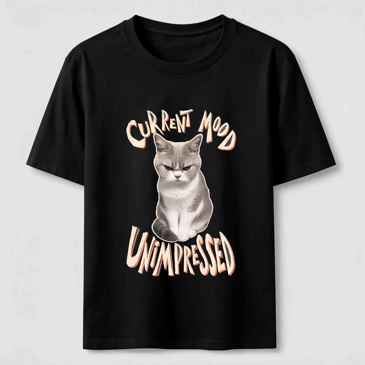 Current Mood Unimpressed Cat T-Shirt