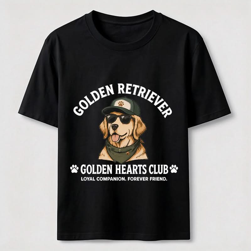 Golden Hearts Club Vintage Golden Retriever Graphic Tee