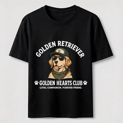 Golden Hearts Club Vintage Golden Retriever Graphic Tee