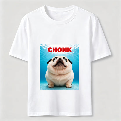 Certified Chonk Funny Pug Dog Lover Graphic T-Shirt